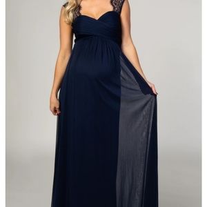 Pink Blush lace maternity gown